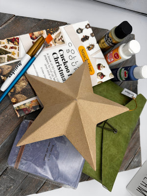 Collage Soup Project #1056 – The North Star | Winter Mixed Media Collage Kit