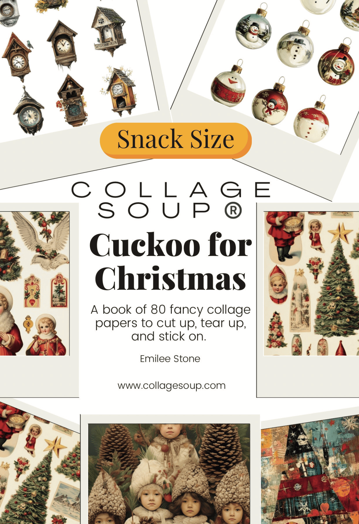 Collage Soup Project #1056 – The North Star | Winter Mixed Media Collage Kit