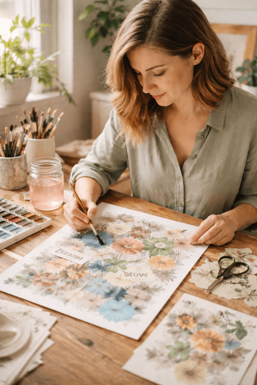 Collage Soup Project 1062 | Digital Project | Mixed media watercolor layering & sealed surface techniques