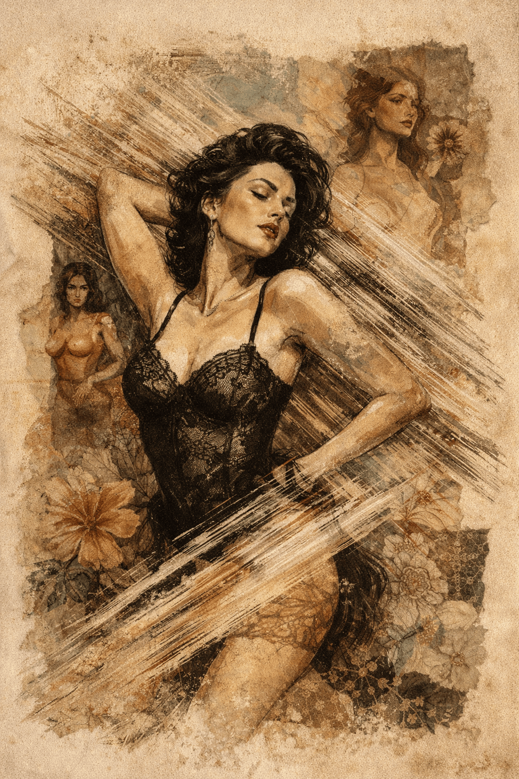 Collage Soup Project 1066 Dry Brush Confidence | Digital Project | Directional dry brushing for expressive mixed media