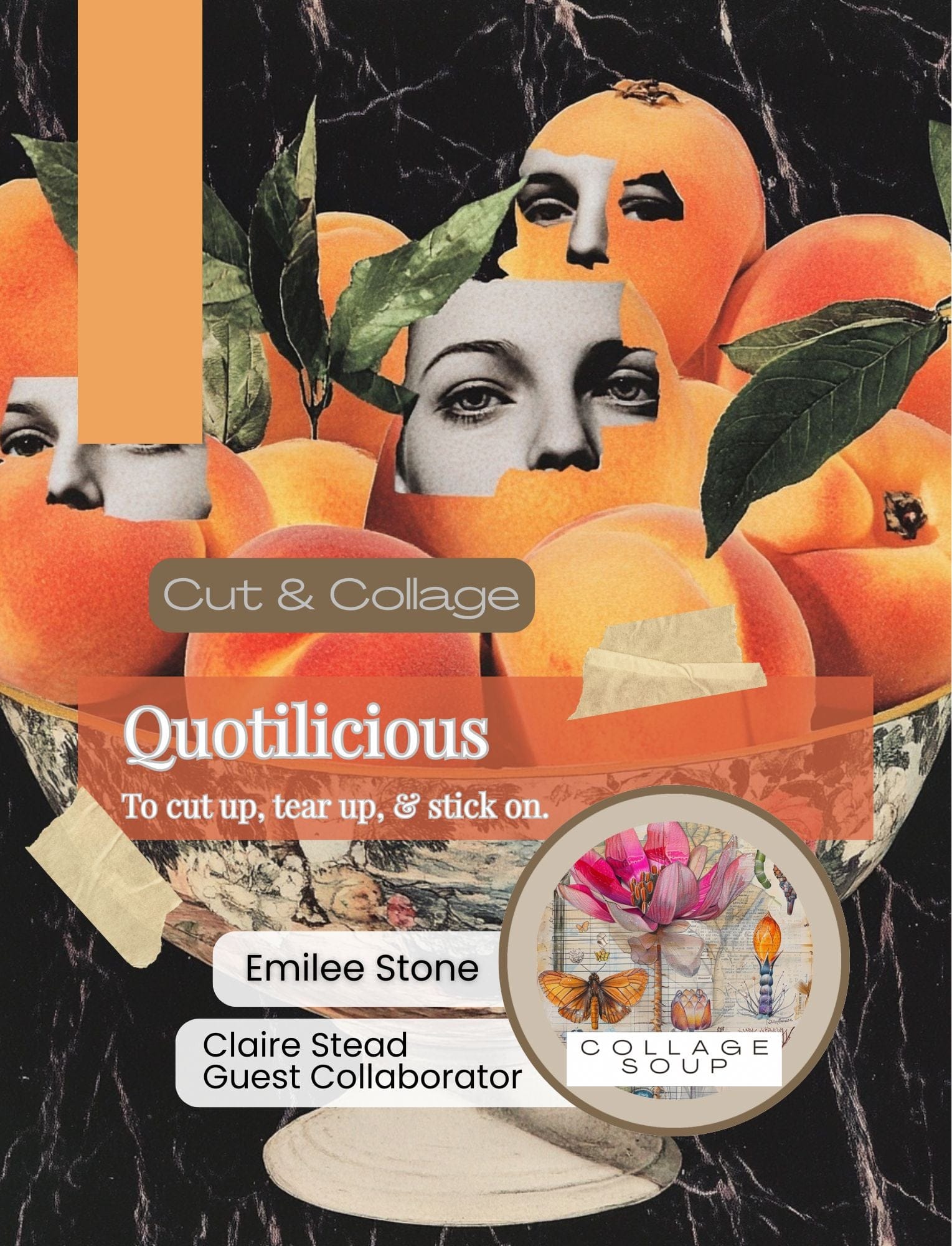 Collage Soup Quotilicious by Collage Soup | A Paperback Book of Quotes, Collage Prompts & Vintage Typography