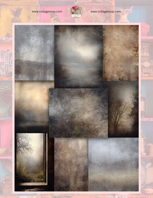 Collage Soup Rembrandt-Inspired Backgrounds (Free Project) | Painterly Textures & Classic Collage Surfaces