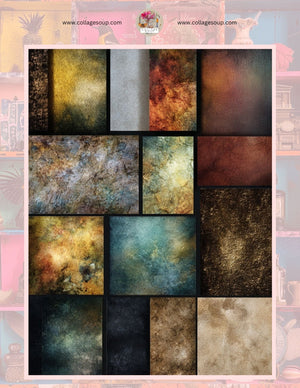 Collage Soup Rembrandt-Inspired Backgrounds (Free Project) | Painterly Textures & Classic Collage Surfaces