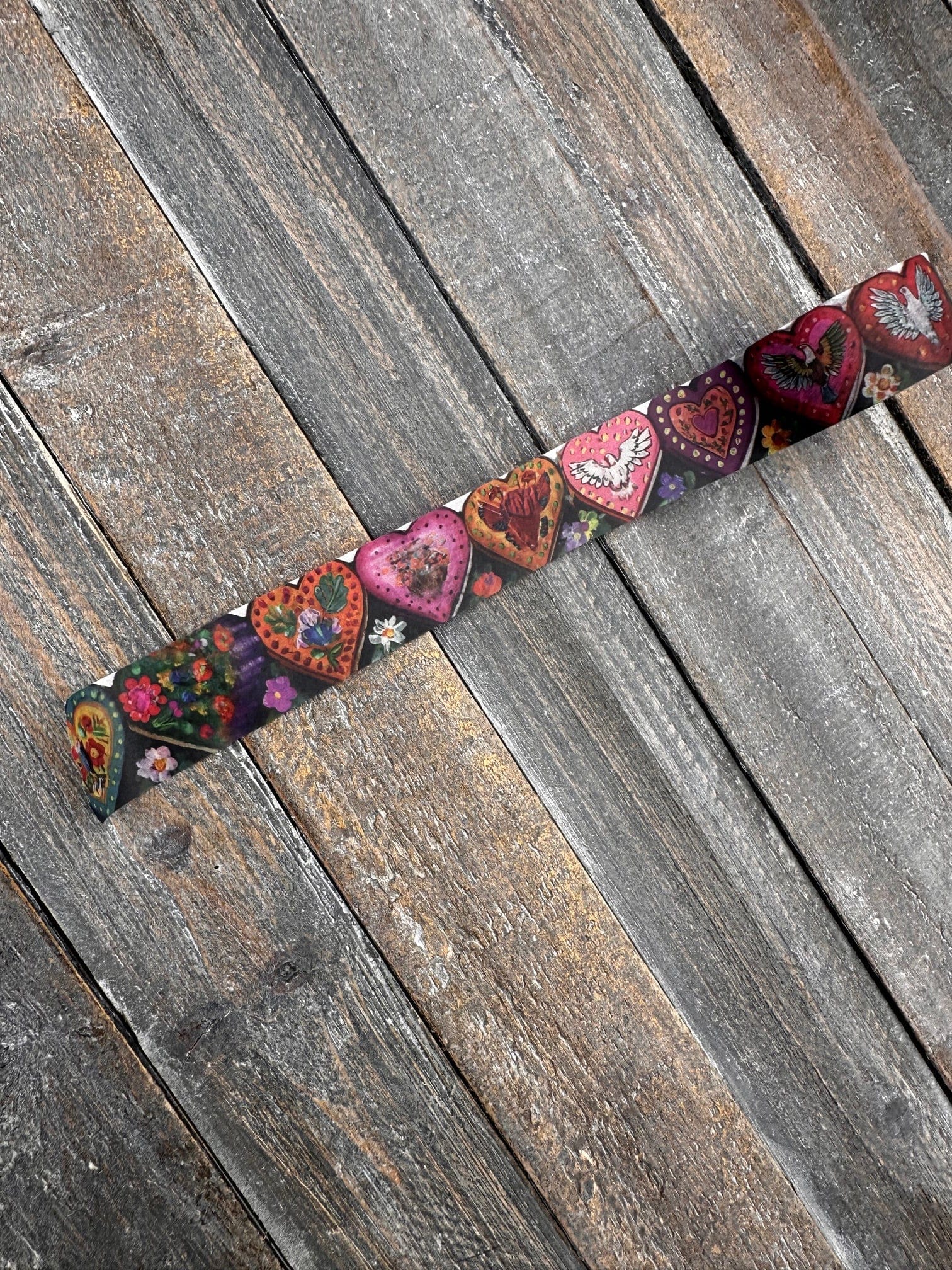 Collage Soup Sacred Hearts Washi Tape | Adhesives | Folk-Art Hearts for Journals & Collage