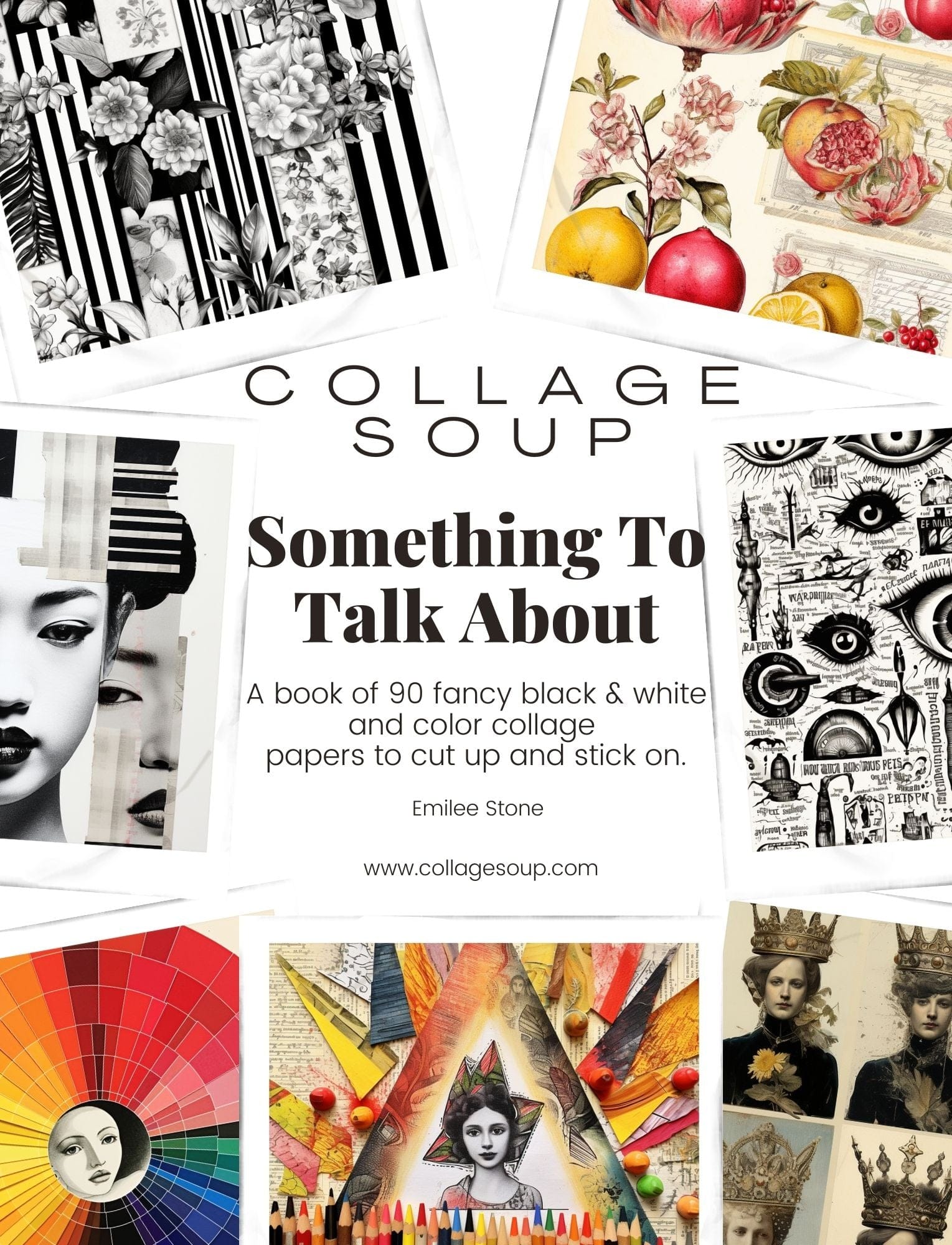 Collage Soup Something To Talk About | eBook | Eclectic collage papers for journaling & art play