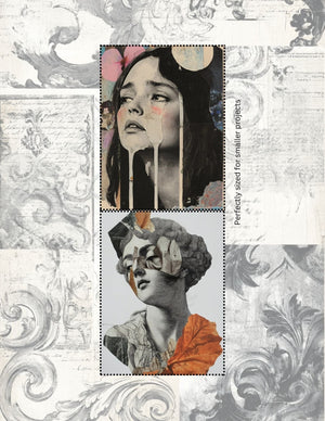 Collage Soup The Collagist’s Way | eBook | Fancy collage papers, scrollwork textures, artistic journaling pages