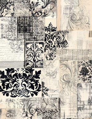 Collage Soup The Collagist’s Way | eBook | Fancy collage papers, scrollwork textures, artistic journaling pages