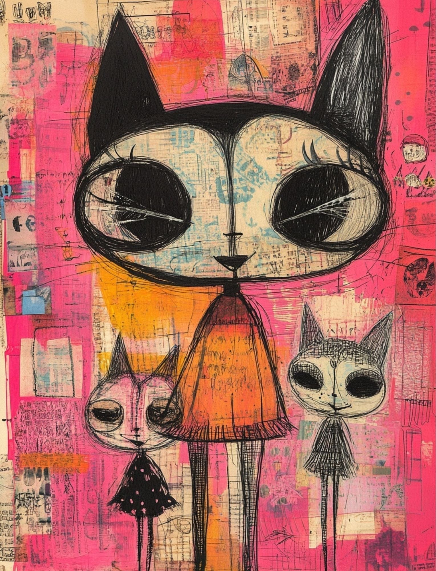 Collage Soup The Unruly Ones | Paperback | Expressive doll collage papers & textured mixed media backgrounds