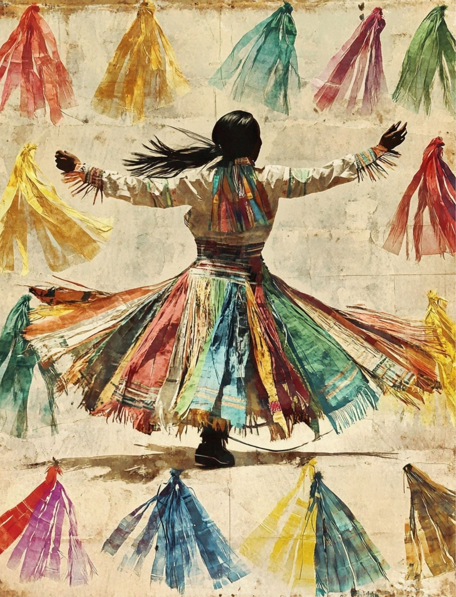 Collage Soup Threads Of The Ancients | Paperback | Indigenous-inspired collage papers for journals & mixed media