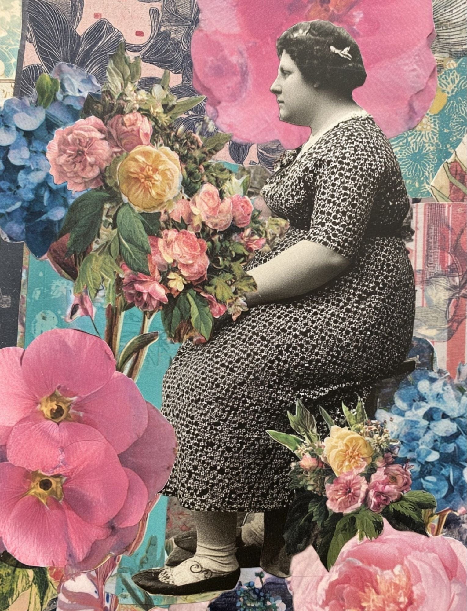 Collage Soup Up To Snow Good | eBook | Pink & blue winter collage pages for journals