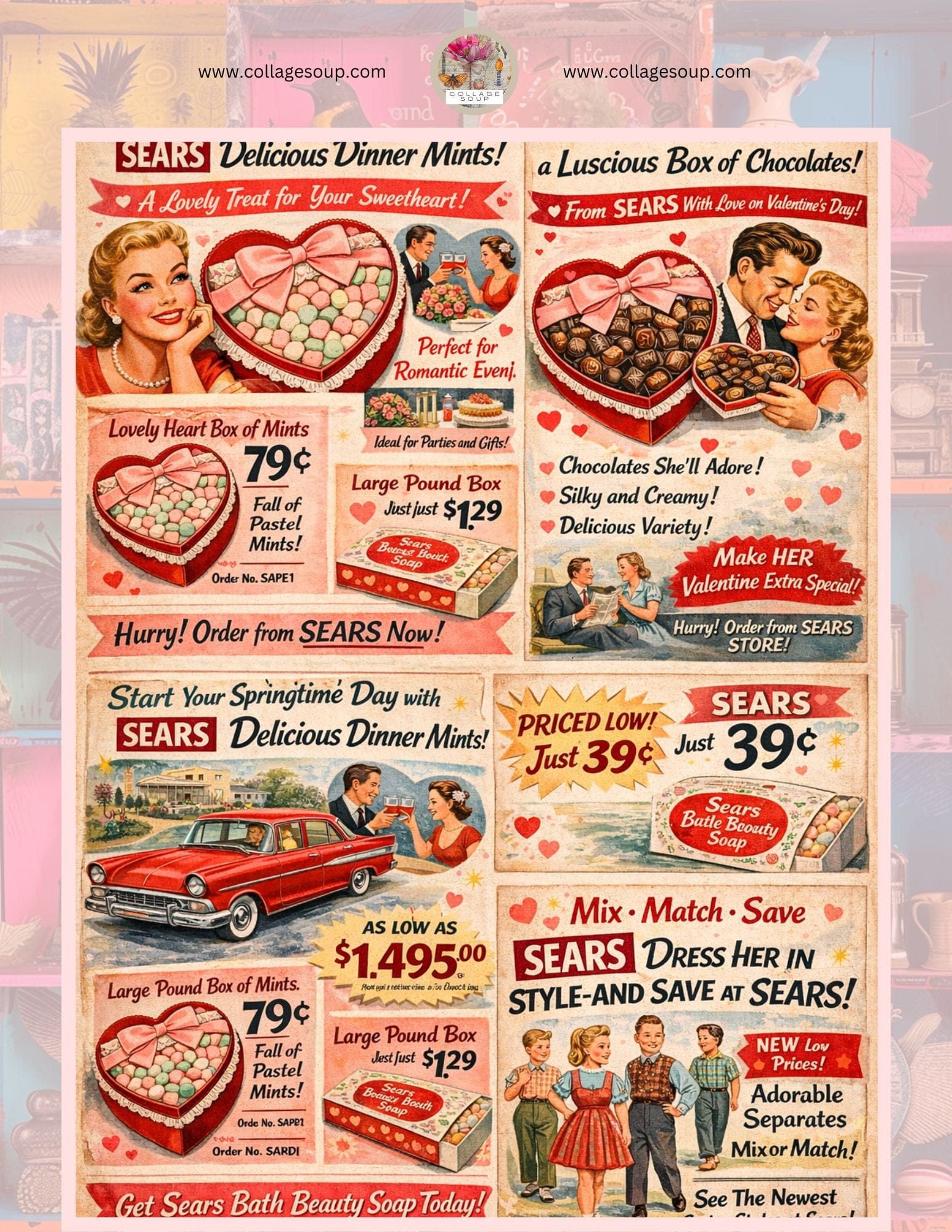 Collage Soup Vintage Valentine | eBook