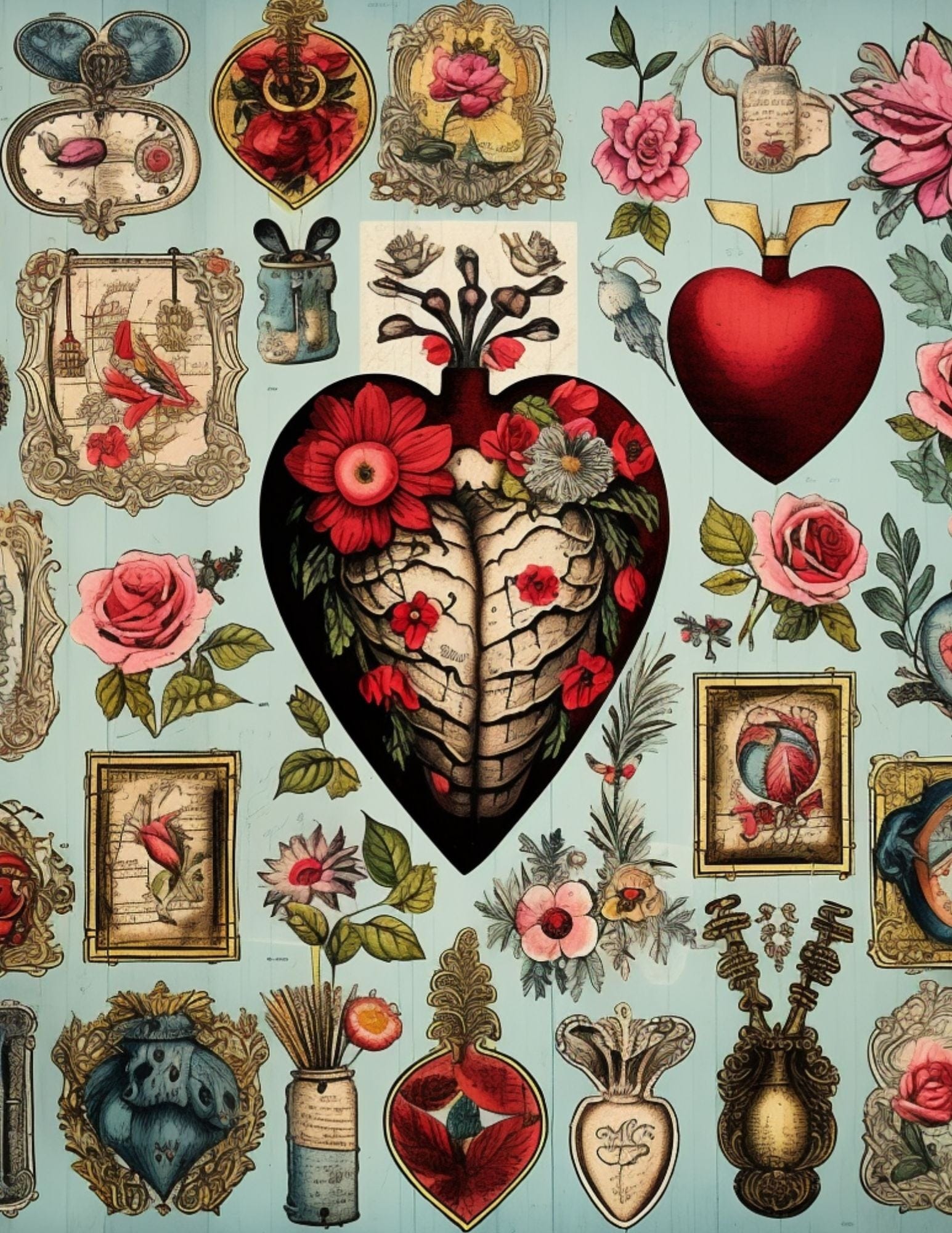 Collage Soup Wondrous Widgets | eBook | Graphic shapes, odd bits & widgets for mixed media collage