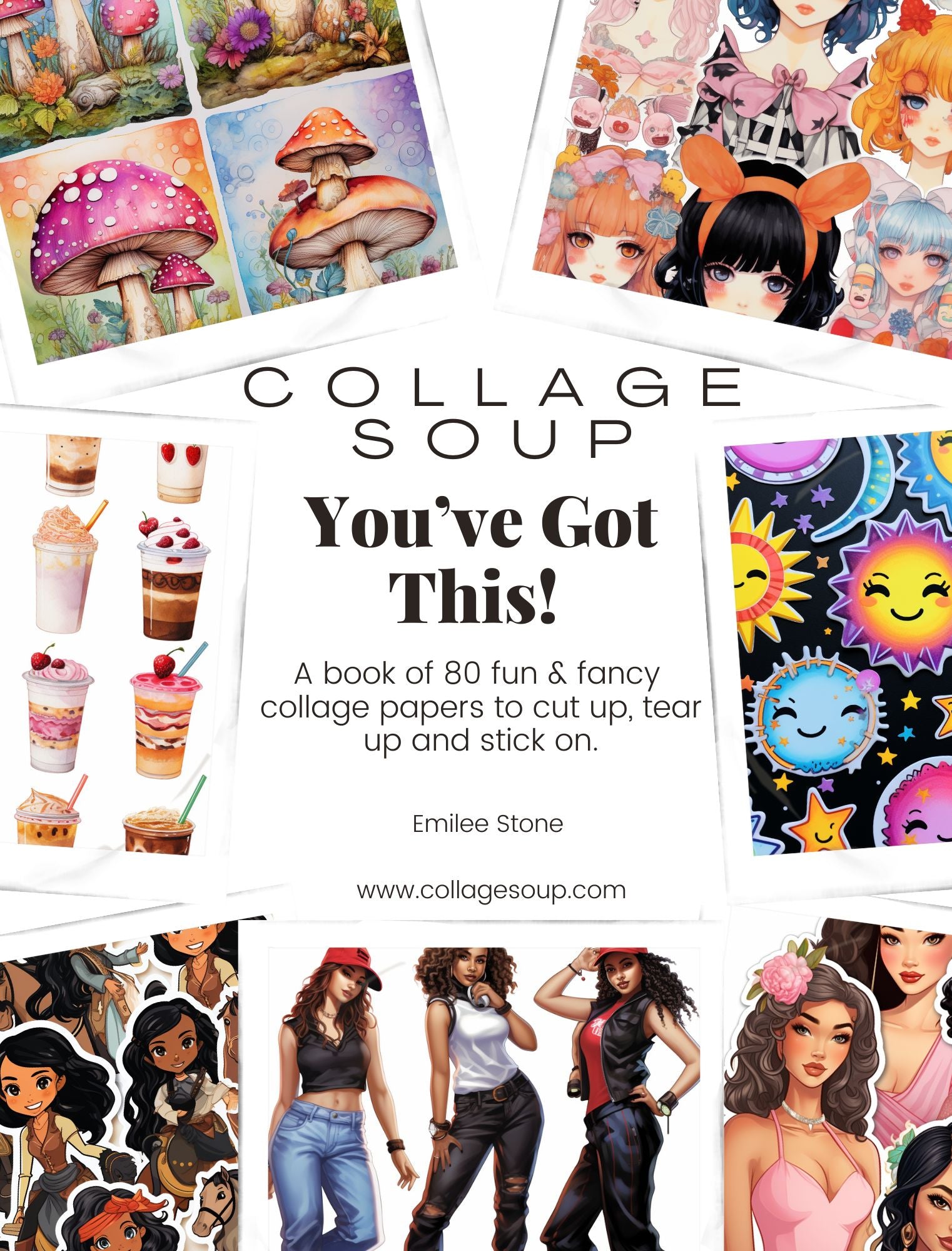 Collage Soup You’ve Got This! | eBook | Colorful collage sheets for creative kids & teens
