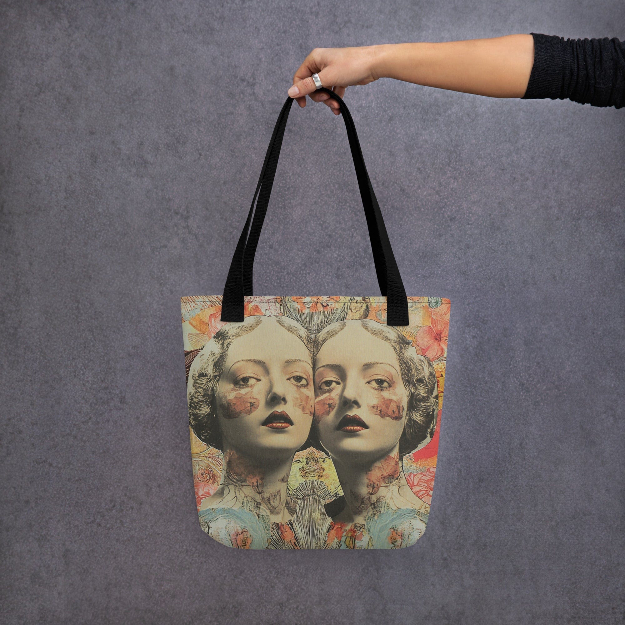 Printful Twins Again Tote Bag (15”x15”)